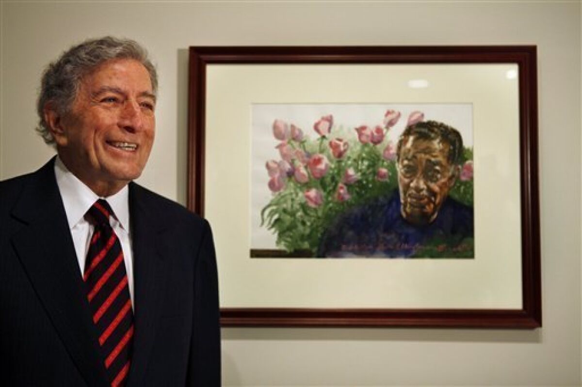 Tony Bennett gives museum painting of jazz great - The San Diego